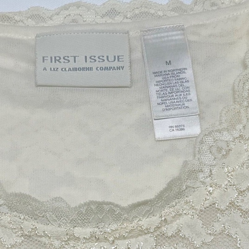 Vintage Fairy Floral Lace Medium Top Cream Scalloped Romantic Ballet Bridal - Picture 3 of 9